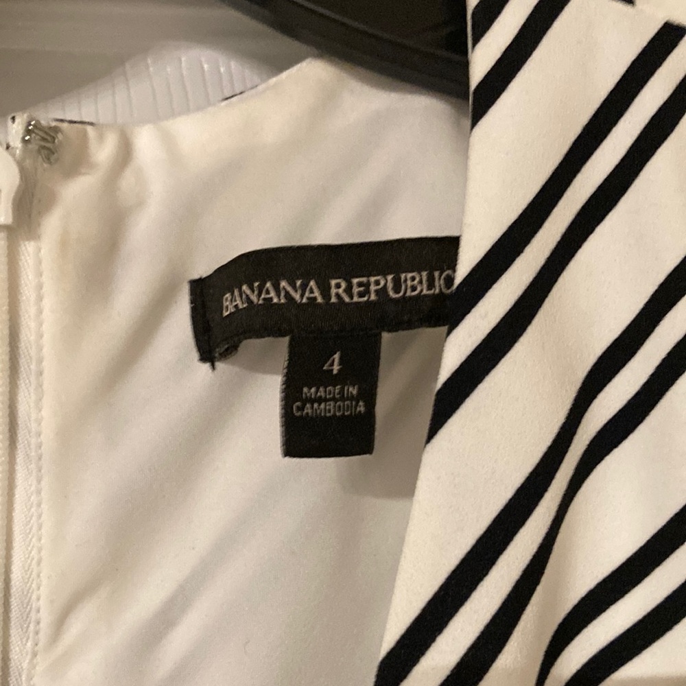 Black and white stripe belted jumper